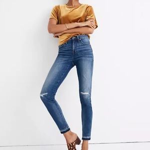 Madewell High Rise Skinny Distressed Jeans